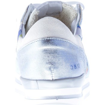 Quattrobarradodici Sneaker in camoscio AZZURRO con tessuto e stampa floreale Blu