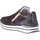 Scarpe Donna Sneakers basse Quattrobarradodici Donna slip on sneaker con zip in tessuto NERO stampa animalier Nero