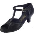 Ballerine Vitiello Dance Shoes  Scarpe da ballo donna latino in satinato nero con tacco 50R