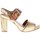 Scarpe Donna Sandali Car Shoe Sandalo con fibbia alla caviglia in pelle ORO anticato Oro