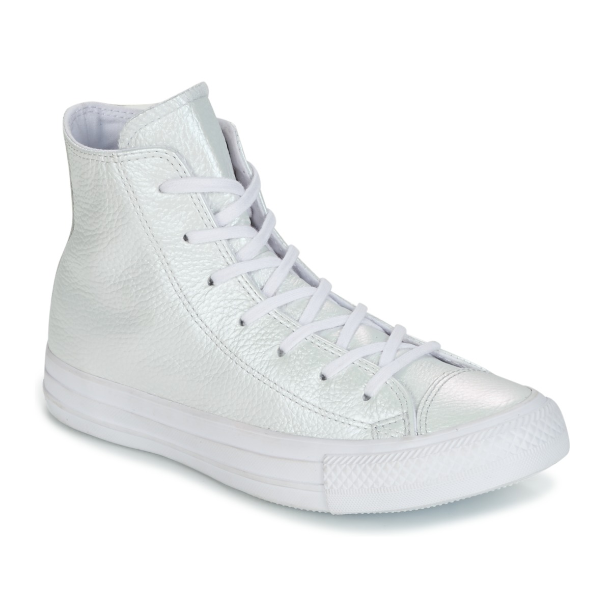 Scarpe Donna Sneakers alte Converse CHUCK TAYLOR ALL STAR IRIDESCENT LEATHER HI IRIDESCENT LEATHER H Bianco