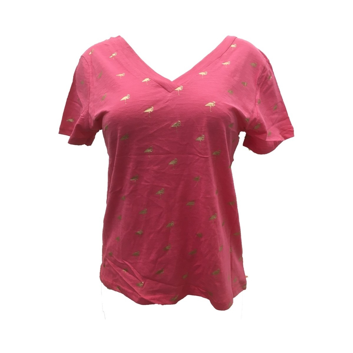 Abbigliamento Donna T-shirt maniche corte Dress Code Tee Shirt Zinka Rose signe or KT107 Rosa