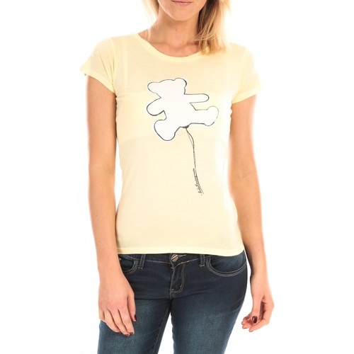Abbigliamento Donna T-shirt maniche corte LuluCastagnette T-Shirt Pics Printe Ours Jaune Giallo