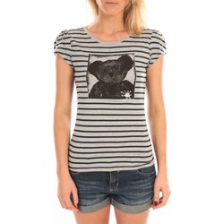 Abbigliamento Donna T-shirt maniche corte LuluCastagnette T-Shirt Liss Rayure Gris Grigio