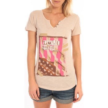 Abbigliamento Donna T-shirt maniche corte LuluCastagnette T-Shirt Mimi Flamme Print Beige Beige