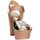 Scarpe Donna Sandali Emporio Di Parma 625 Sandalo Donna Cuoio/platino Multicolore