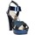 Scarpe Donna Sandali Emporio Di Parma 628 Sandalo Donna Blu Blu