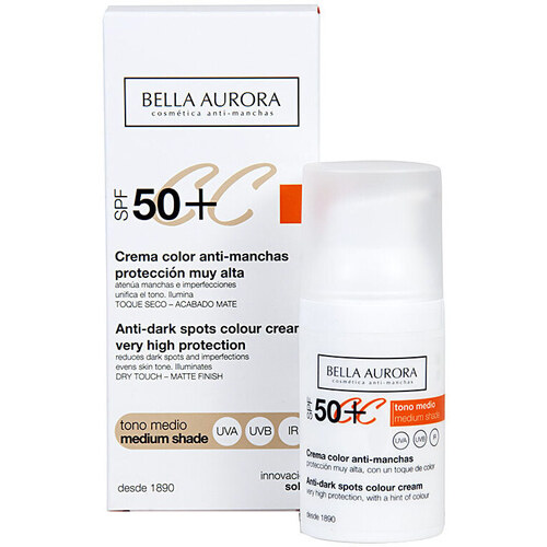 Bellezza Donna Trucco BB & creme CC Bella Aurora Cc Cream Anti-manchas Spf50+ tono Medio 