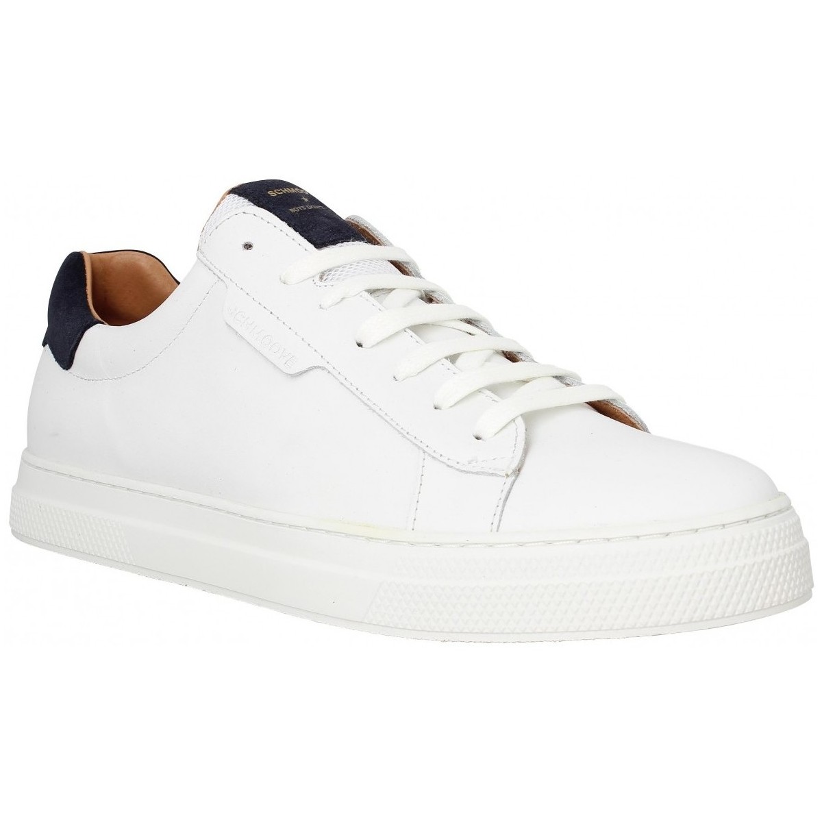 Scarpe Uomo Sneakers Schmoove Spark Clay Cuir Homme White Bianco