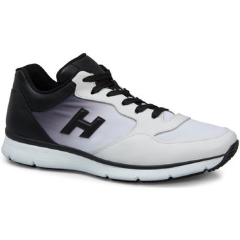 Scarpe Uomo Sneakers basse Hogan Sneaker  in pelle bianca con sfumatura nera Bianco