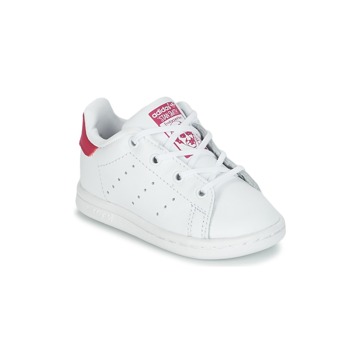 Scarpe Bambina Sneakers basse adidas Originals STAN SMITH I Bianco / Rosa