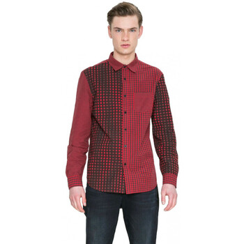 Abbigliamento Uomo Camicie maniche lunghe Desigual Chemise Homme Isma Rouge 17WMCW98 Rosso