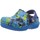 Scarpe Bambina Sandali Crocs KID'S CLASSIC FUZZ LINED GRAPHIC CLOG Blu