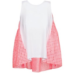 Abbigliamento Donna Top / T-shirt senza maniche Manoush AJOURE CARRE Bianco / Rosa