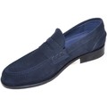 Image of Scarpe Malu Shoes SCARPE MOCASSINI UOMO ART:COLB10 BLU DI CAMOSCIO CON BENDINA AR