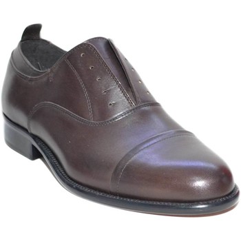 Image of Classiche basse Malu Shoes Scarpe Scarpe uomo francesina stringata marrone vera pelle spazzolata