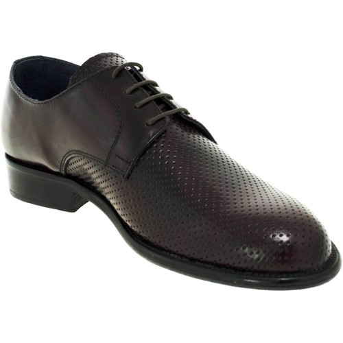Scarpe Uomo Derby & Richelieu Malu Shoes scarpe classiche uomo art.sc4402 vera pelle bordeaux made in it Rosso