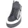 Scarpe Uomo Sneakers alte Malu Shoes Sneakers alta art.8189 in vera pelle strappo ed elastico nero l Nero
