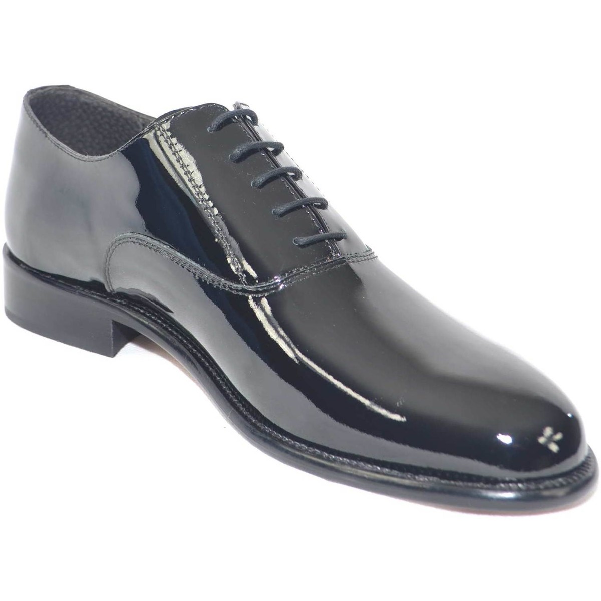 Scarpe Uomo Derby & Richelieu Malu Shoes Scarpe calzature business man eleganti colore nero vernice vera Nero