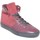 Scarpe Uomo Sneakers alte Malu Shoes Sneakers alta scarpe uomo sportivo made in italy vera pelle sca Rosso