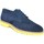 Scarpe Uomo Derby Malu Shoes Stringata art profu 03456 blu di camoscio fondo profumato ultra Blu