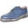Scarpe Uomo Derby Malu Shoes Scarpe uomo stringate inglese blu abrasivato lucido vera pelle Blu