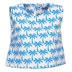 Abbigliamento Donna Top / T-shirt senza maniche Suncoo LANA Bianco / Blu