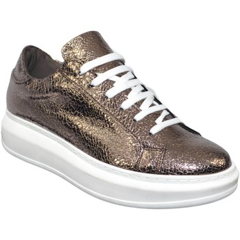 Scarpe Donna Sneakers basse Malu Shoes sneakers scarpe donna sportivo ginnico vera pelle made in italy Oro