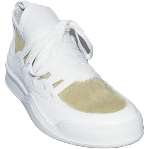 Scarpe Uomo Sneakers basse Malu Shoes Sneakers bassa made in italy art marcelo bicolore beige e bianc Beige