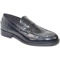 Image of Scarpe Malu Shoes Scarpe uomo mocassino nero abrasivato fondo cuoio antiscivolo m