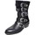 Scarpe Donna Stivaletti Malu Shoes Stivaletti donna art.533 nero con con fibbie e zip nero antisci Nero