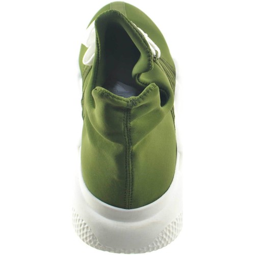 Scarpe Uomo Sneakers basse Made In Italia scarpe uomo sneakers bassa in tessuto calzino lycra verde made Verde
