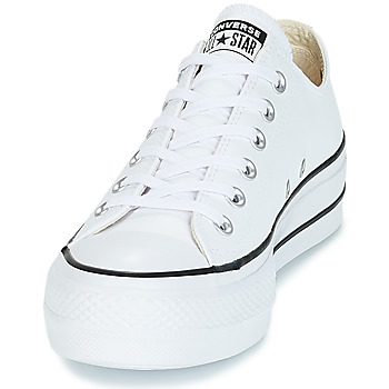 Converse CHUCK TAYLOR ALL STAR LIFT CLEAN OX LEATHER Bianco