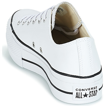 Converse CHUCK TAYLOR ALL STAR LIFT CLEAN OX LEATHER Bianco
