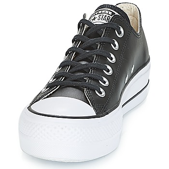 Converse CHUCK TAYLOR ALL STAR LIFT CLEAN OX LEATHER Nero / Bianco