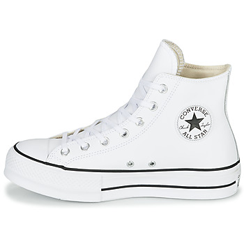 Converse CHUCK TAYLOR ALL STAR LIFT CLEAN LEATHER HI Bianco