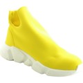 Sneakers Made In Italia  Scarpe uomo sneakers bassa calzino tessuto lycra giallo made in
