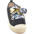 Scarpe Espadrillas Malu Shoes  Sneakers bassa nero donna in tessuto arricchita con lacci color