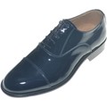 Image of Classiche basse Malu Shoes Scarpe uomo stringate classiche con mezza punta in vernice blu