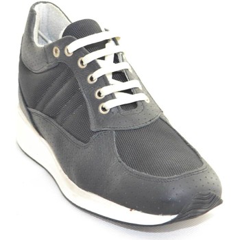 Scarpe Uomo Sneakers Made In Italia Scarpe uomo nero microforate comfort vera pelle  f Nero