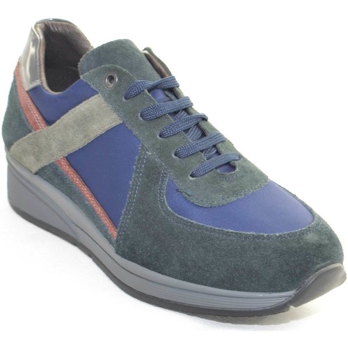 Scarpe Uomo Sneakers Malu Shoes Scarpe uomo made in italy moda maschile linea comfort fondo ant Blu