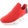 Scarpe Uomo Sneakers basse Malu Shoes Scarpe uomo calzino lycra rosso fondo bianco antistatica e anti Rosso