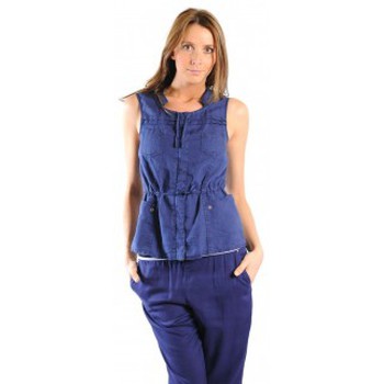 Abbigliamento Donna Gilet / Cardigan Sud Express GILET GAMBANI BLEU OCEAN Blu