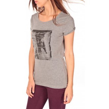 Tom Tailor T-shirt With Print Gris Grigio