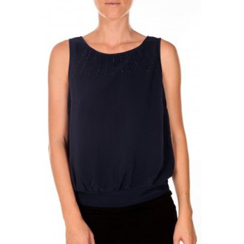 Abbigliamento Donna Top / T-shirt senza maniche Vero Moda BELFAST SL TOP EA navy Blu