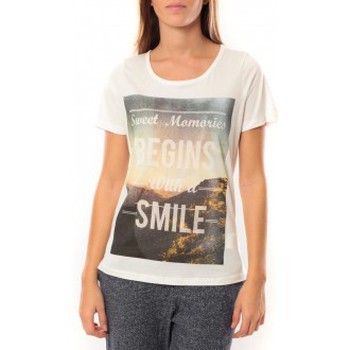 Abbigliamento Donna T-shirt maniche corte Vero Moda Grafic girl s/s Top Box it 10101116 Blanc Bianco