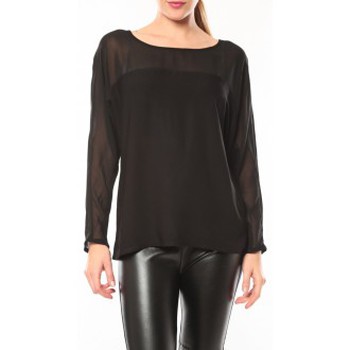 Abbigliamento Donna T-shirts a maniche lunghe Vero Moda Melnes 7/8 Top 10106830 Noir Nero