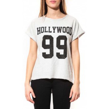 Abbigliamento Donna T-shirt maniche corte By La Vitrine Tee Shirt Hollywood 99 Blanc Bianco