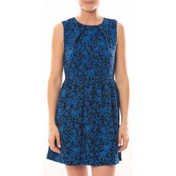 Image of Vestiti Vero Moda Robe Noel SL Mini Dress Mix Wall 10087646 Bleu