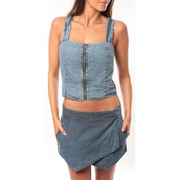 Abbigliamento Donna Top / T-shirt senza maniche Dress Code Bustier Saxx Bleu Blu